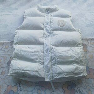 White Canada Goose Down Vest
